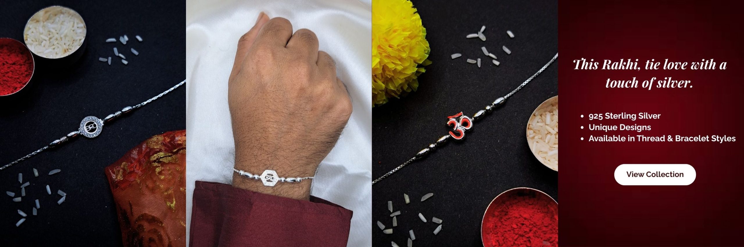 925 Pure Silver Rakhi Online for Brother 925 Pure Silver Rakhi Online for Brother