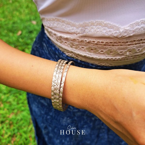 Sterling Silver Bangles - Manya by Silver House