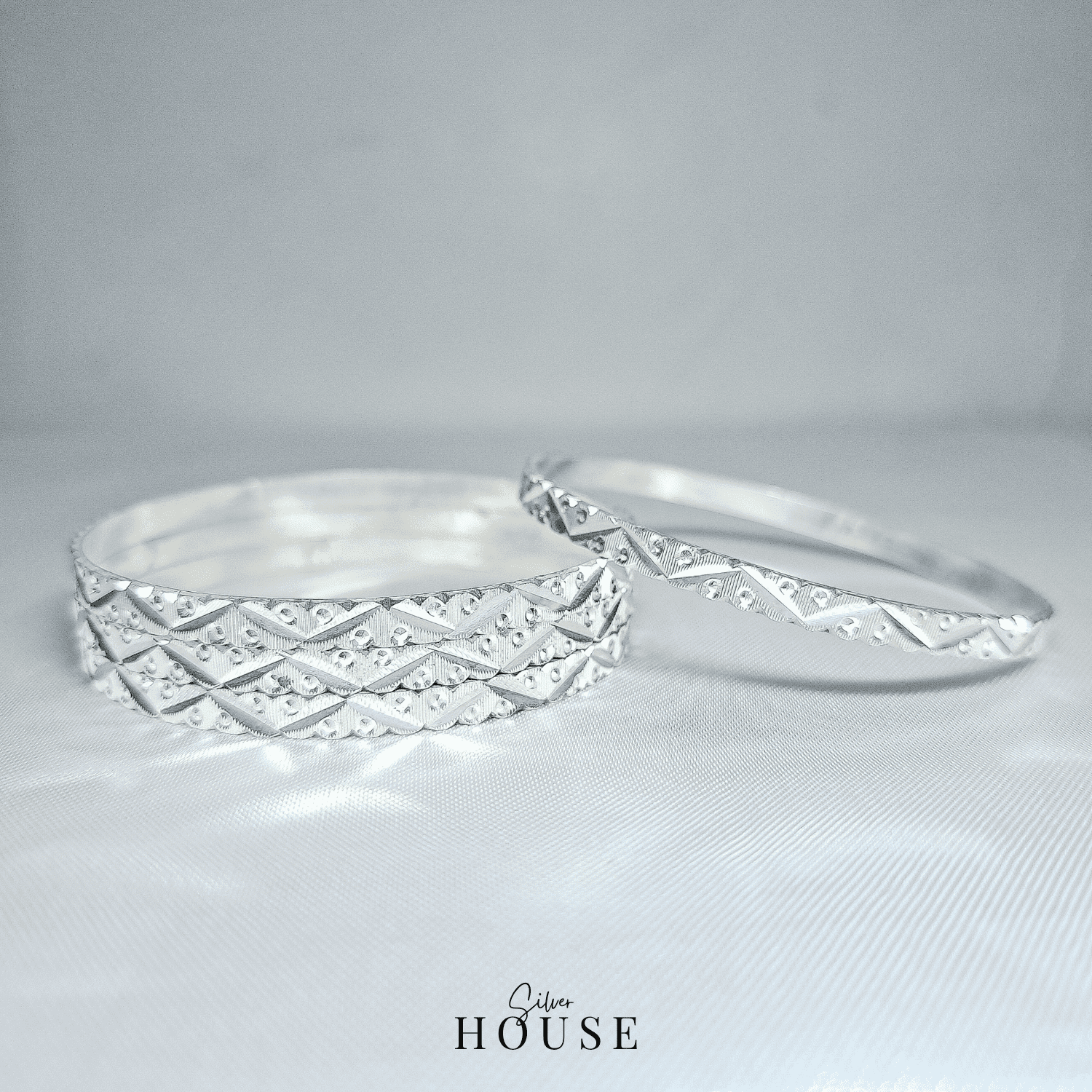 Sterling Silver Bangles – Reha by Silver House