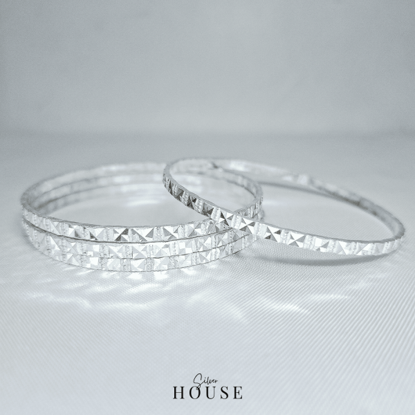 Sterling Silver Bangles - Manya by Silver House