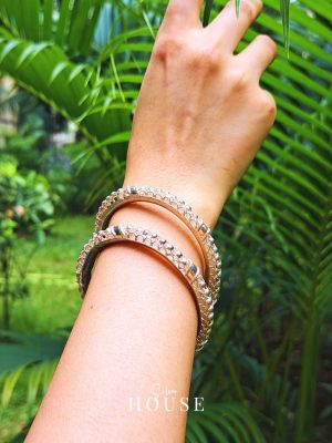 Sterling Silver Bangles - Nyra by Silver House, Kangan, Pure silver