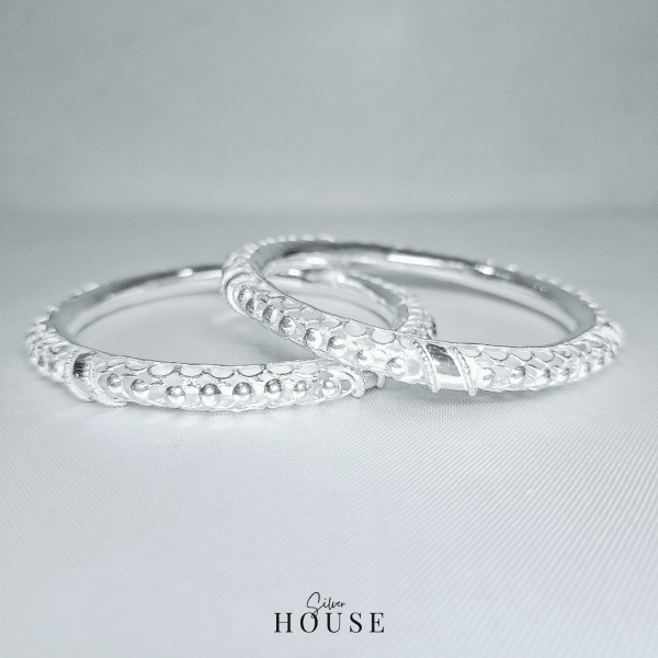 Sterling Silver Bangles - Nyra by Silver House, Kangan, Pure silver