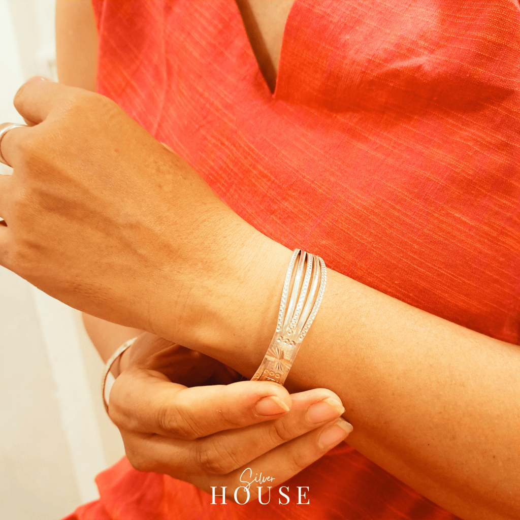 Sterling Silver Bangles Amayra by Silver House, Kangan