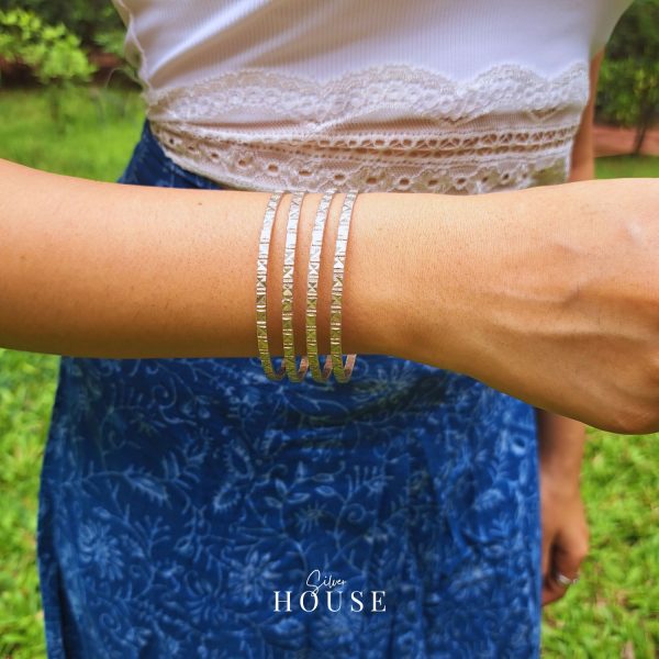 Sterling Silver Bangles - Manya by Silver House