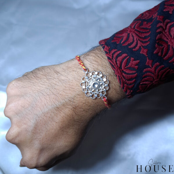 Sterling Silver Rakhi for rakshabandhan by silver house