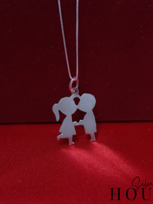 Sterling Silver Romance Pendant with Sterling Silver Chain, Valentine Collection