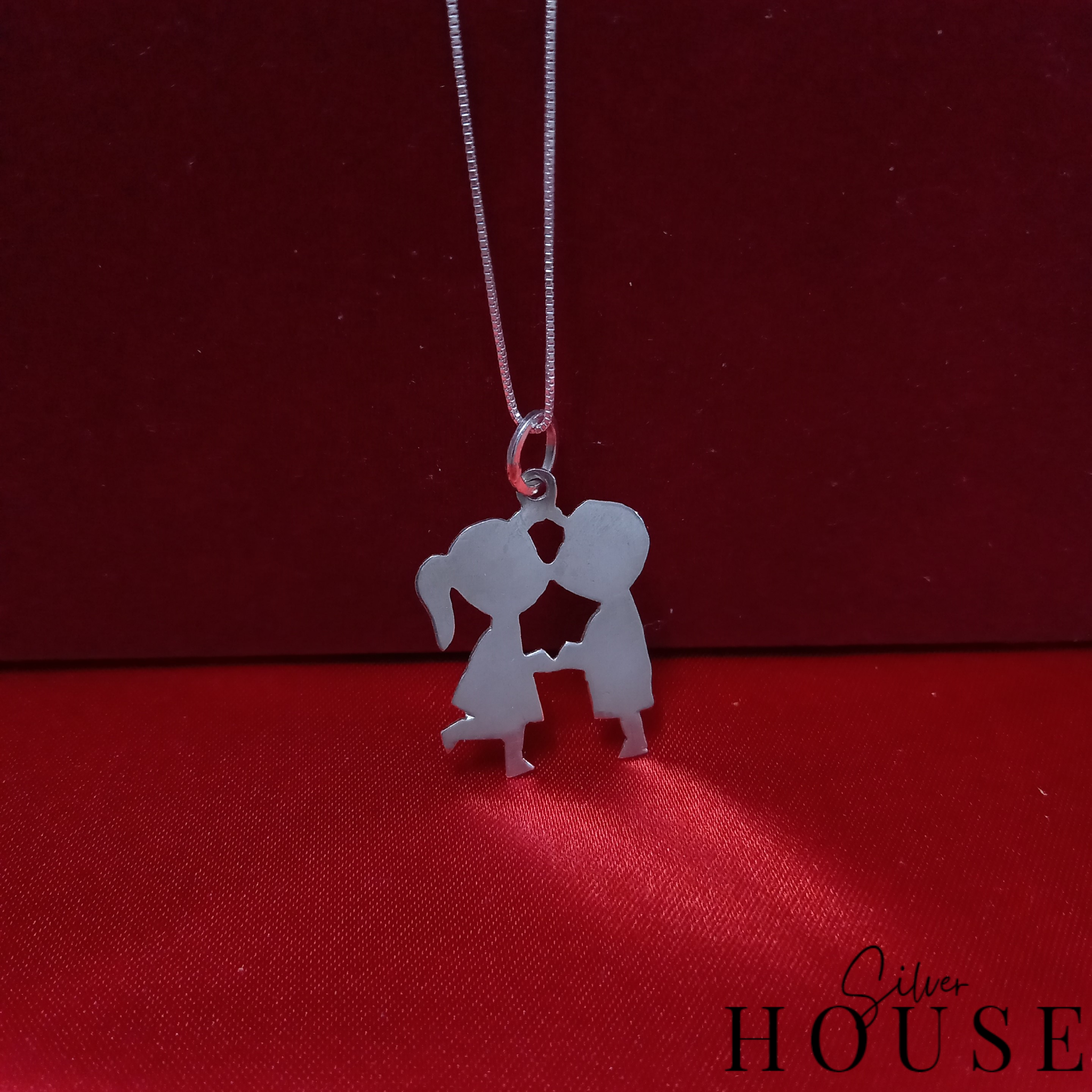 Sterling Silver Romance Pendant with Sterling Silver Chain, Valentine Collection