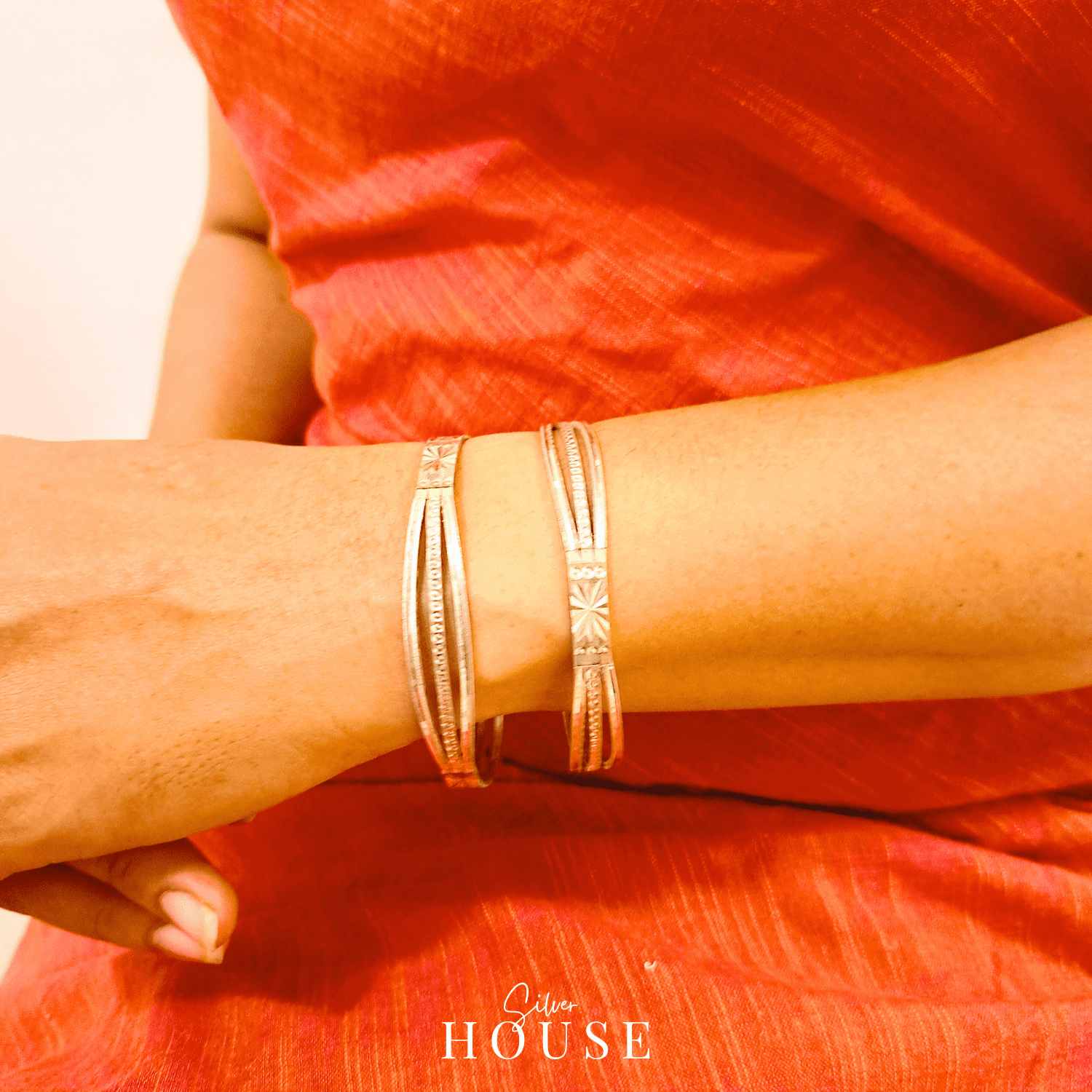 Sterling Silver Bangles -Amayra by Silver House, Kangan