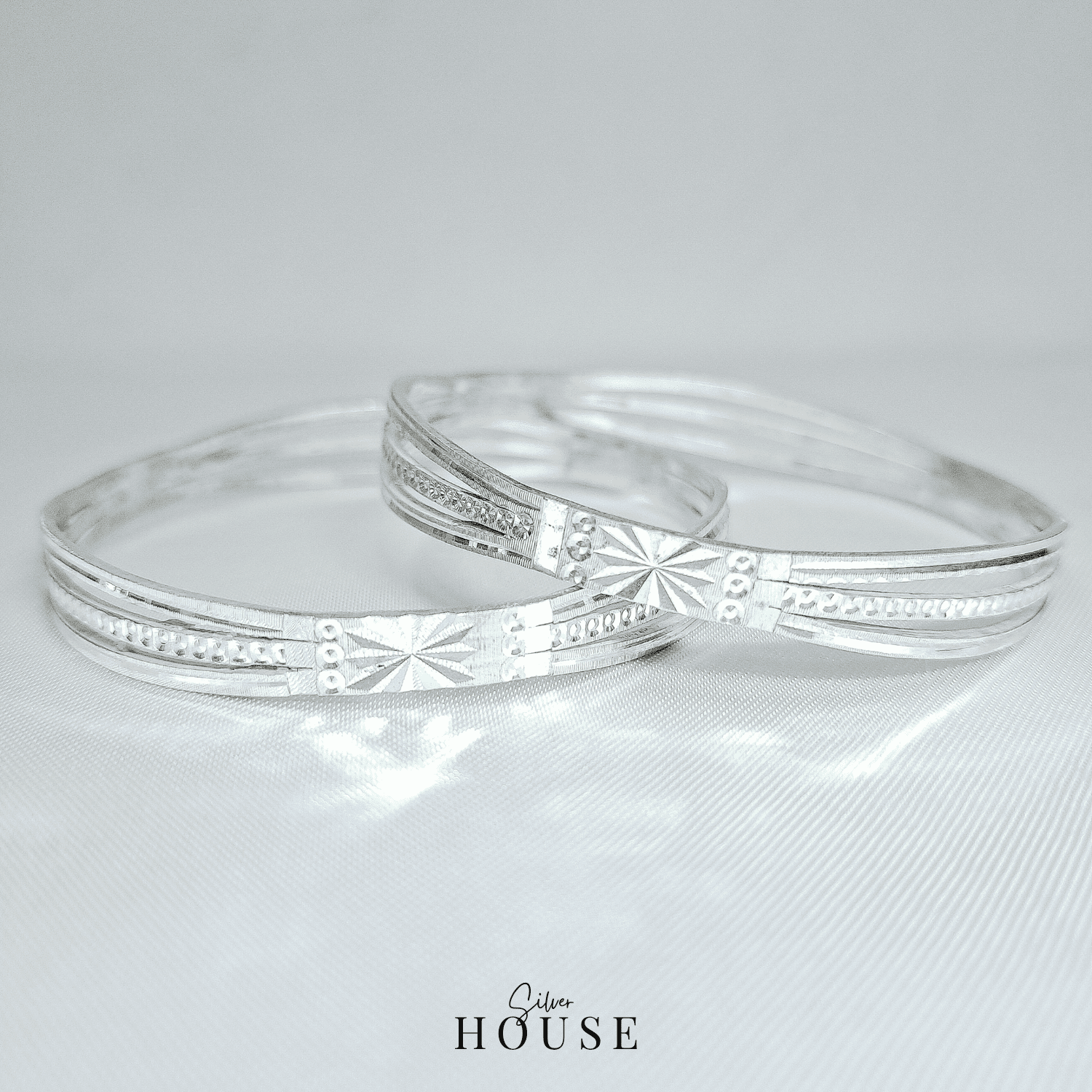 Sterling Silver Bangles -Amayra by Silver House, Kangan