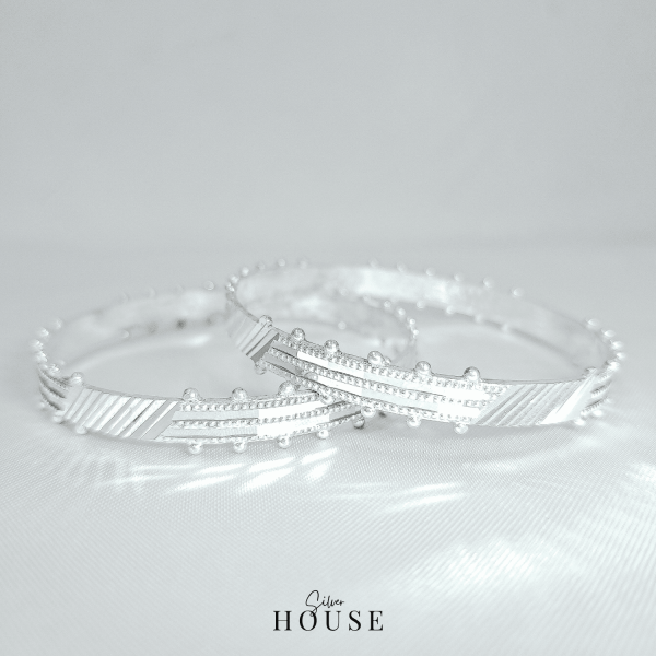 Sterling Silver Bangles - Vanya by Silver House, Kangan