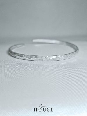Sterling Silver Bangle -Manvi by Silver House, Kada, Kangan