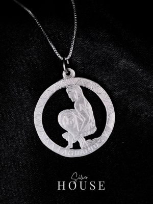 Silver Aquarius Zodiac Sign Pendant