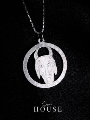 Silver Taurus Zodiac Sign Pendant