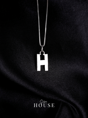 H Silver Alphabet Pendant