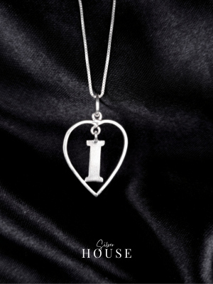 I Silver Alphabet Pendant