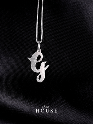 G Alphabet Silver Pendant