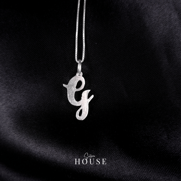 G Silver Alphabet Pendant