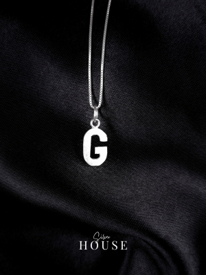 G Silver Alphabet Pendant