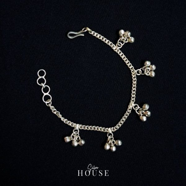 Ghungroo Sterling Silver Bracelet - Silver House