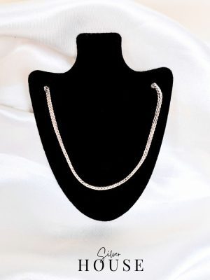 Serpentine Sterling Silver Chain - Medium
