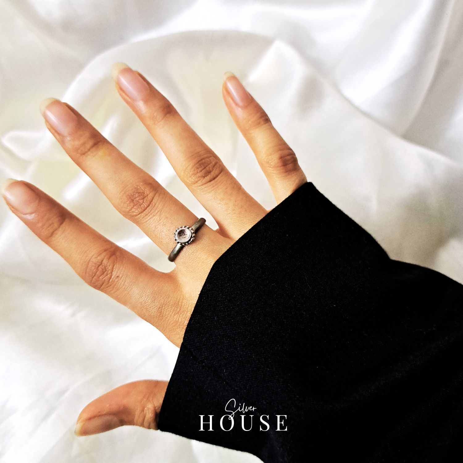 Sun Silver Sterling Ring by Silver House