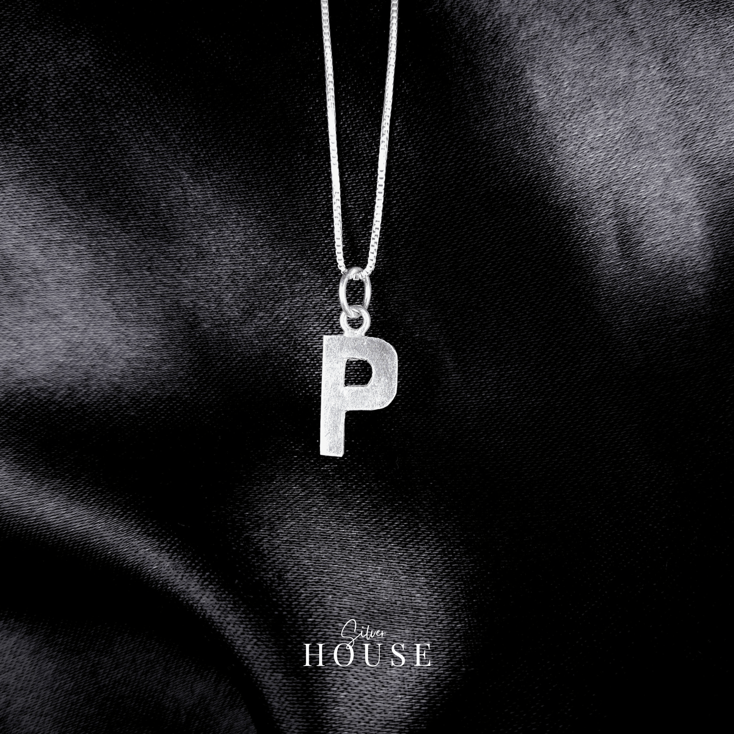 P Silver Alphabet Pendant