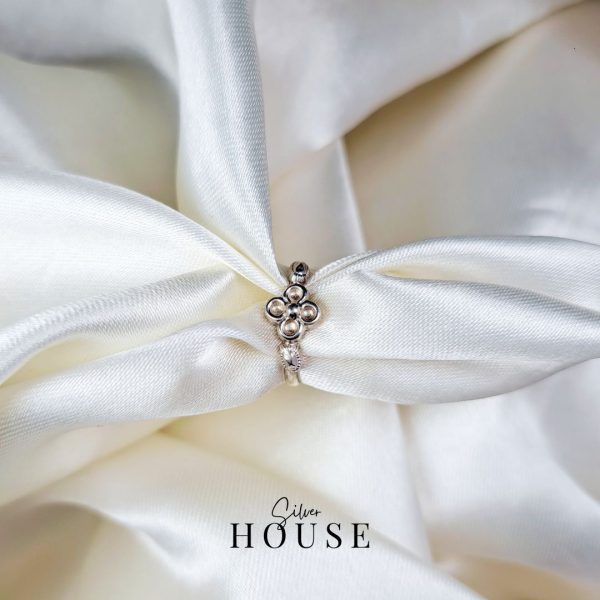 Floral Sterling Silver Ring by Silver House