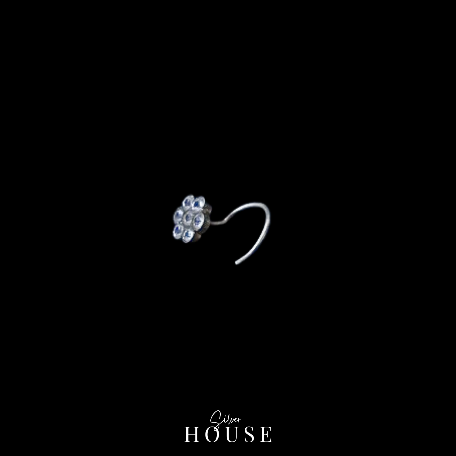 Nose Pin - Silver House