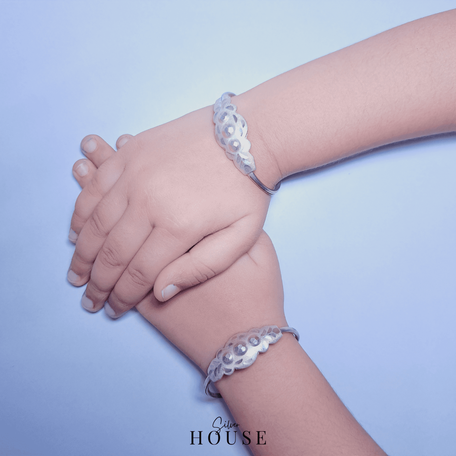 Atiya Silver Bangles for Babies