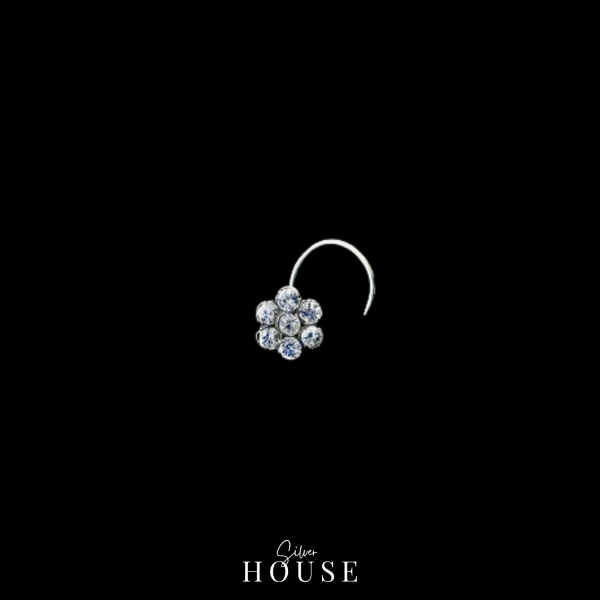 Indrani Sterling Silver Nose Pin