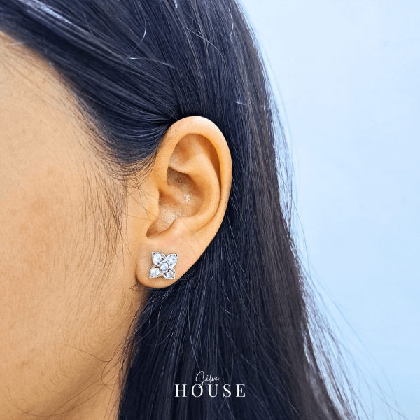 Davina Cubic Zirconia Sterling Silver Stud Earrings