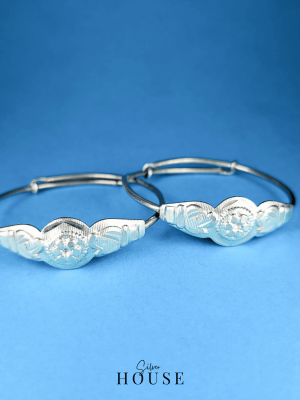 Noori Silver Bangle for babies