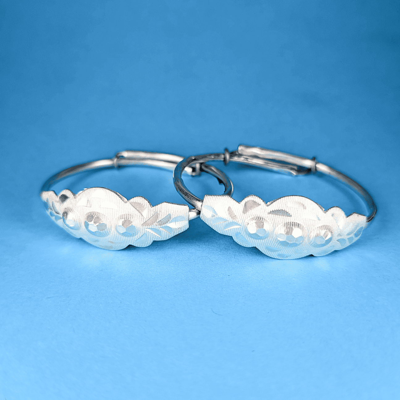 Atiya Silver Bangles for Babies