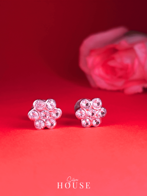 Cressa Silver Diamond Stud Earrings