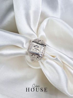 D alphabet Silver Ring for Men