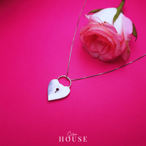 Silver Heart Lock Pendant by silver HOUSE