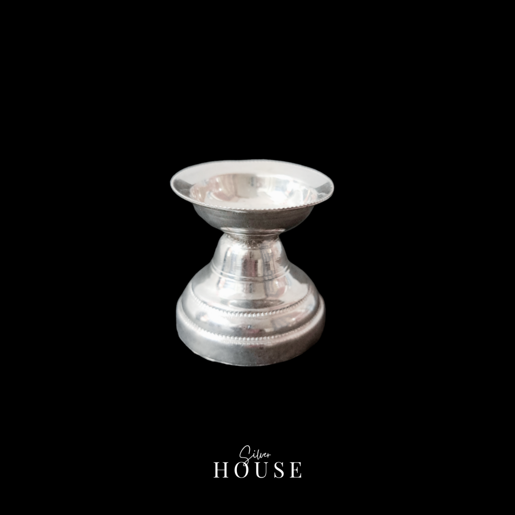 Round Silver Diya by Silver House