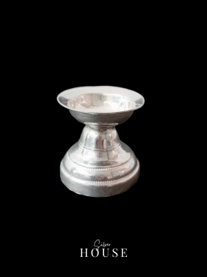 Round Silver Diya by Silver House