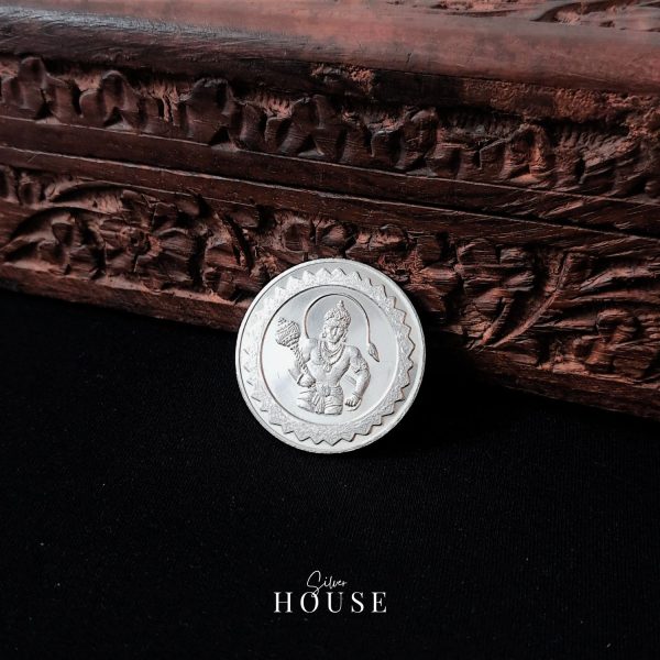 Hanuman Silver Coin by Silver House