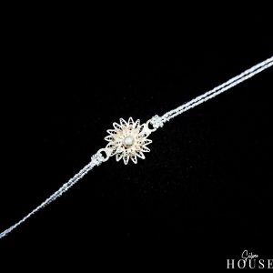 Sun Flower Sterling Silver Rakhi