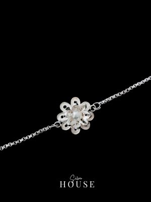 Marigold 925 Real Silver Rakhi Bracelet