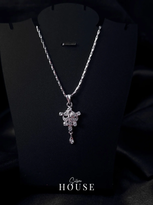 Seona 925 Silver Diamond Pendant with 925 Silver Chain