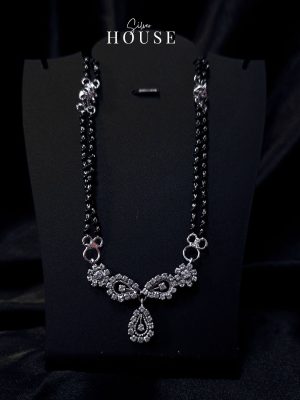 Sreeja Cz Diamond Silver Mangalsutra