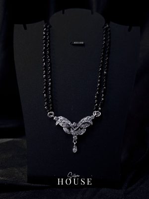 Miraya Cz Diamond Silver Mangalsutra by Silver House