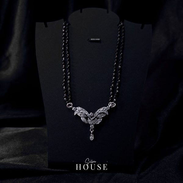 Miraya Cz Diamond Silver Mangalsutra by Silver House