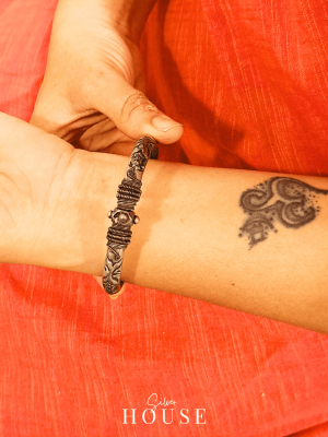 Oxidized Silver Bangle Bracelet by Silver House