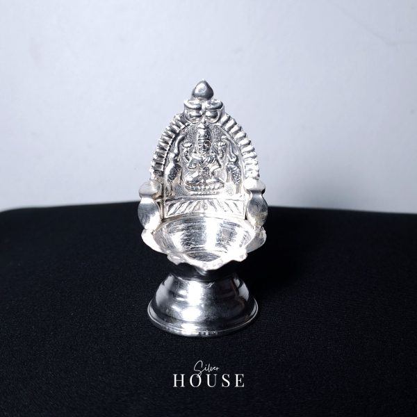 Devi Lakshmi Silver Diya