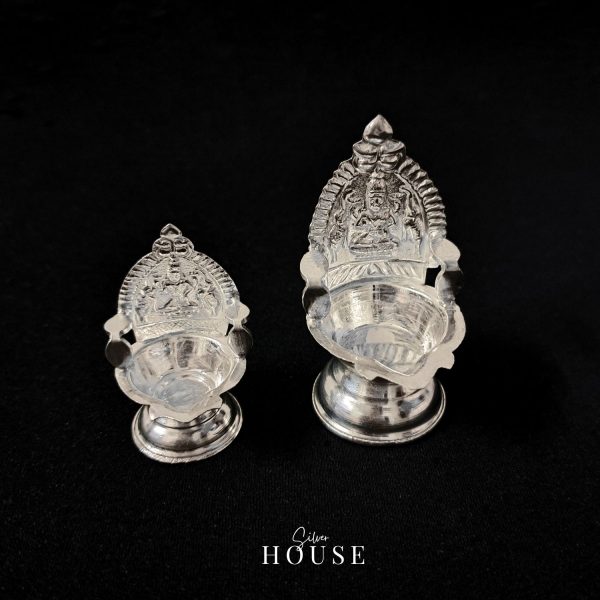 Silver Lakshmi Diya for Pooja