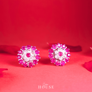 Tinisa Silver Pink Earrings By Silver House