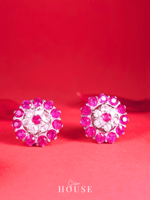 Tinisa Silver Pink Earrings By Silver House
